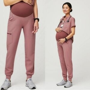 Figs Mineral Mauve Zamora Maternity Jogger Scrub Pants Sz 2XL Plus Size NEW